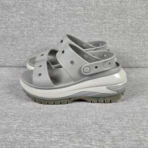 Crocs Classic Mega Crush Clog Sandals Gray Womens Sz 7
